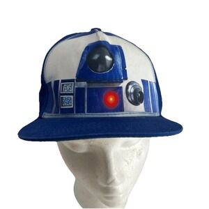 Star Wars R2-D2 Youth OSFM Strapback Baseball Cap Hat Droid White Blue R2D2